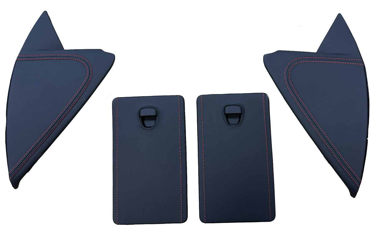 Stitched Dash End Plates/Fuse Panels (992) - Red Stitching